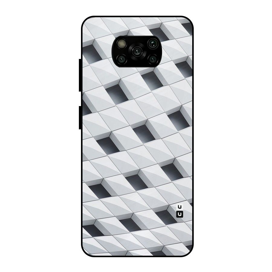 Building Pattern Metal Back Case for Poco X3