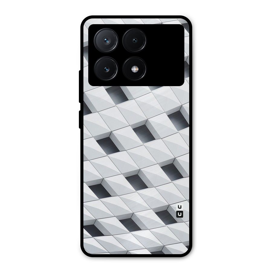 Building Pattern Metal Back Case for Poco X6 Pro