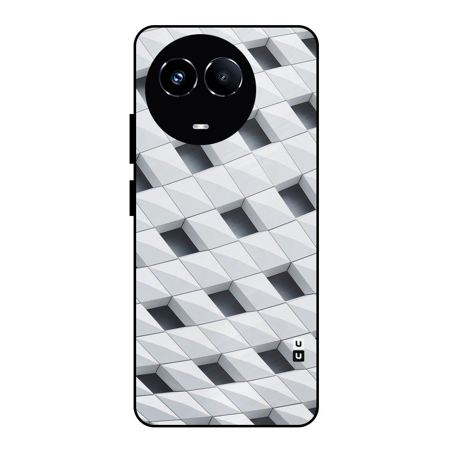 Building Pattern Metal Back Case for Realme 11 5G