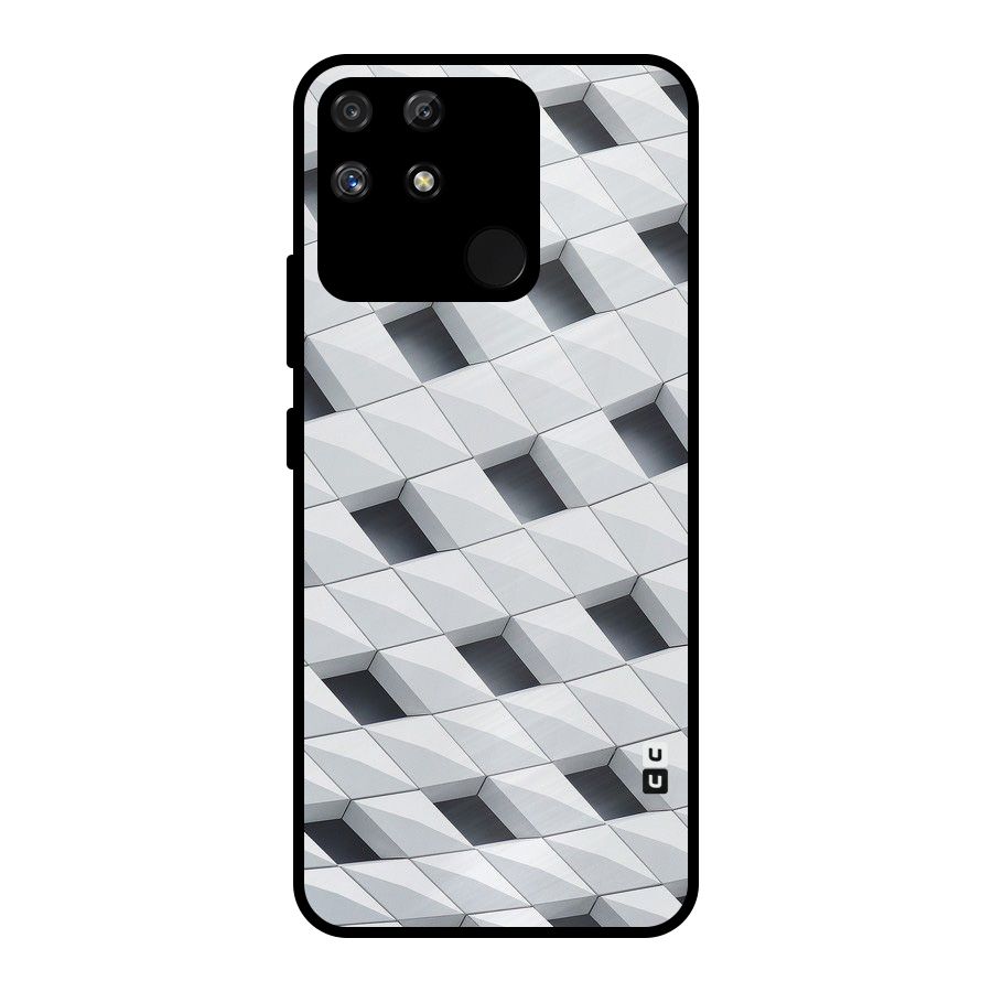 Building Pattern Metal Back Case for Realme Narzo 50A