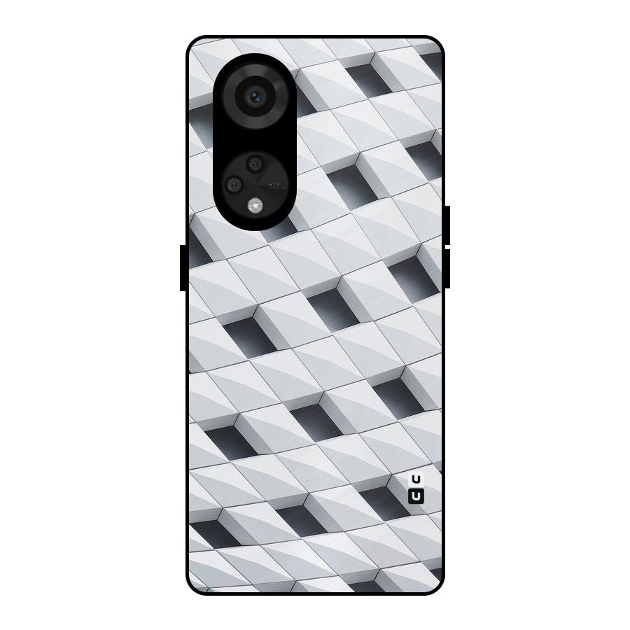 Building Pattern Metal Back Case for Reno8 T 5G