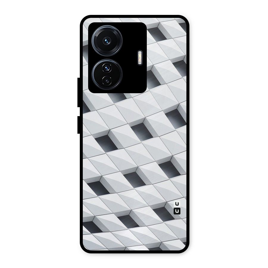 Building Pattern Metal Back Case for Vivo T1 Pro