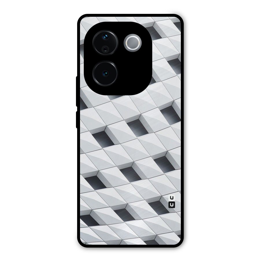Building Pattern Metal Back Case for Vivo T3 Pro