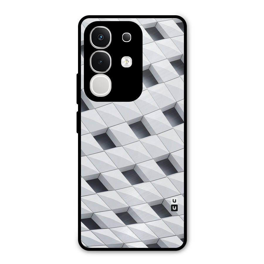 Building Pattern Metal Back Case for Vivo T4x