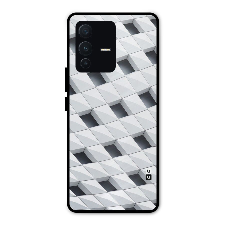 Building Pattern Metal Back Case for Vivo V23 Pro