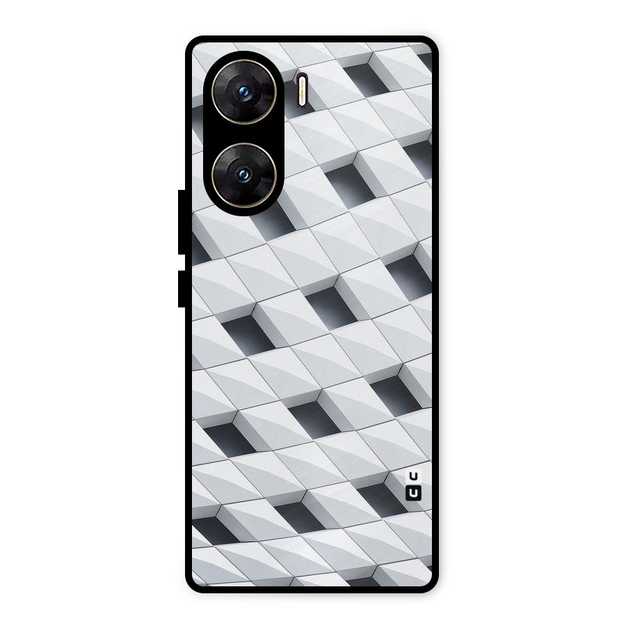 Building Pattern Metal Back Case for Vivo V29e
