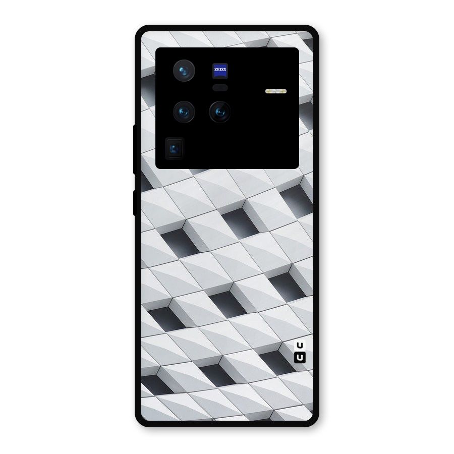 Building Pattern Metal Back Case for Vivo X80 Pro