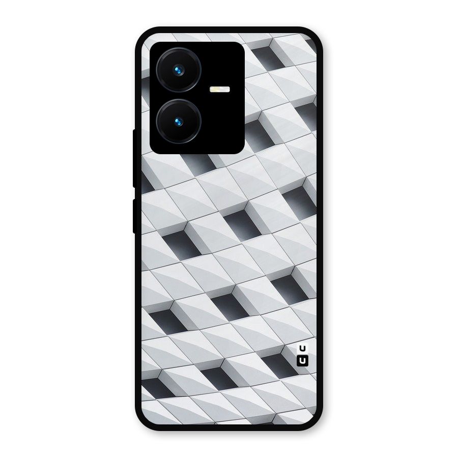 Building Pattern Metal Back Case for Vivo Y22s