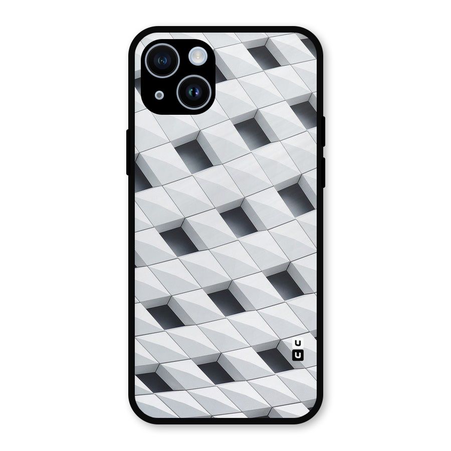 Building Pattern Metal Back Case for iPhone 14
