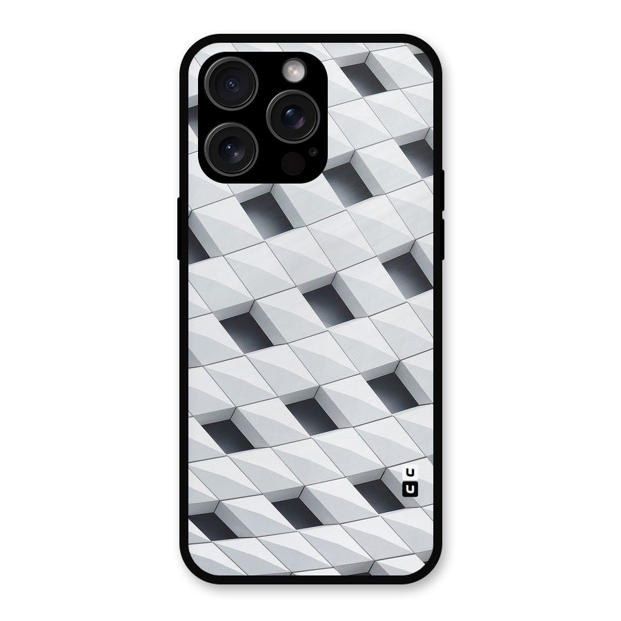 Building Pattern Metal Back Case for iPhone 15 Pro Max