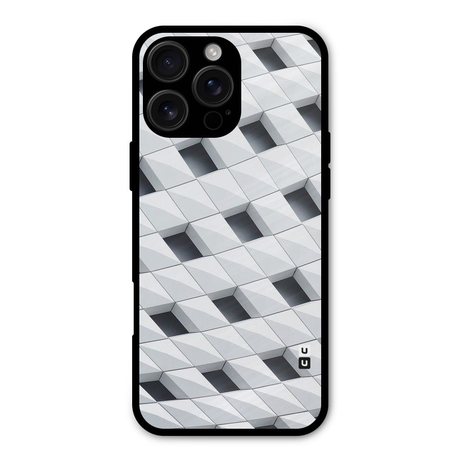 Building Pattern Metal Back Case for iPhone 16 Pro Max