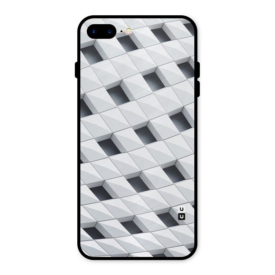 Building Pattern Metal Back Case for iPhone 8 Plus