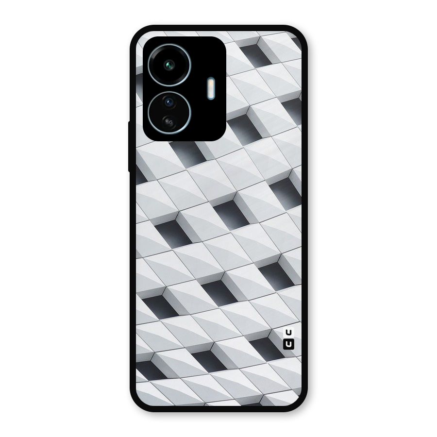 Building Pattern Metal Back Case for vivo iQOO Z6 Lite 5G
