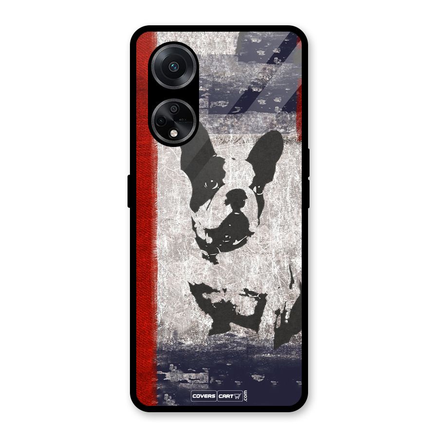 Bull Dog Glass Back Case for Oppo F23