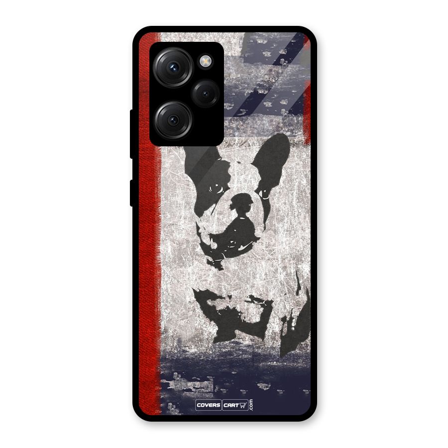 Bull Dog Glass Back Case for Poco X5 Pro
