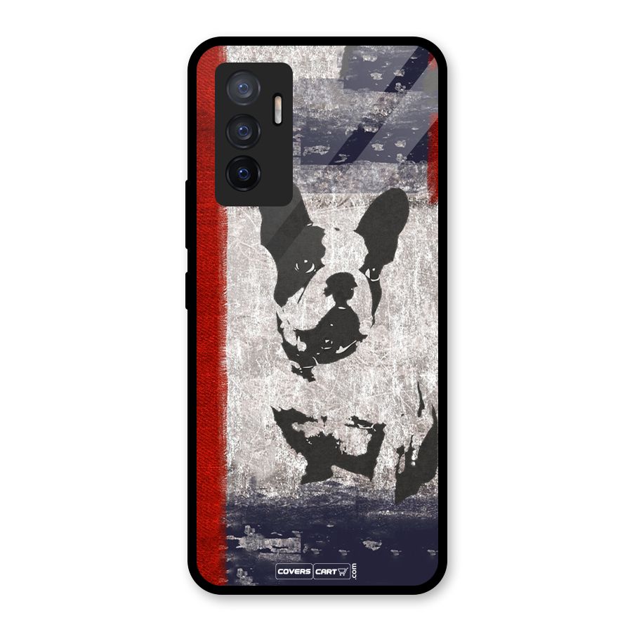 Bull Dog Glass Back Case for Vivo V23e