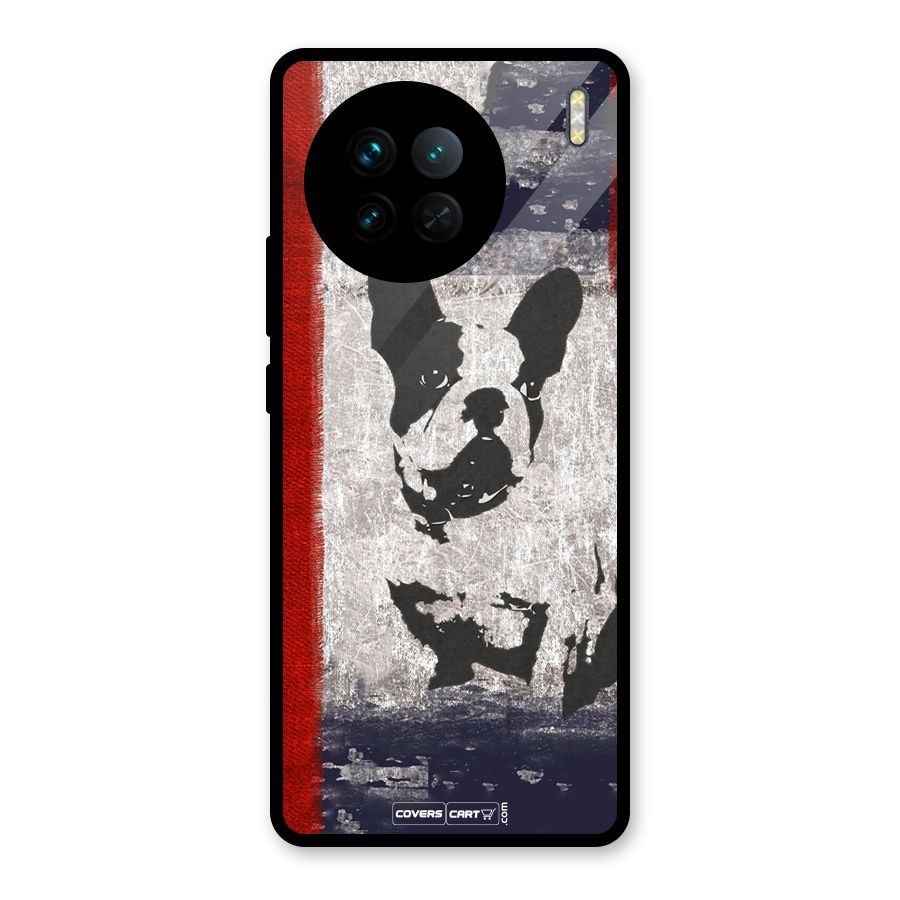 Bull Dog Glass Back Case for Vivo X90