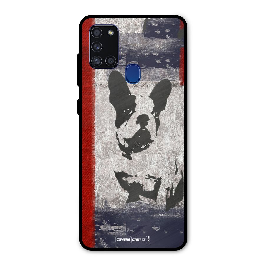 Bull Dog Metal Back Case for Galaxy A21s