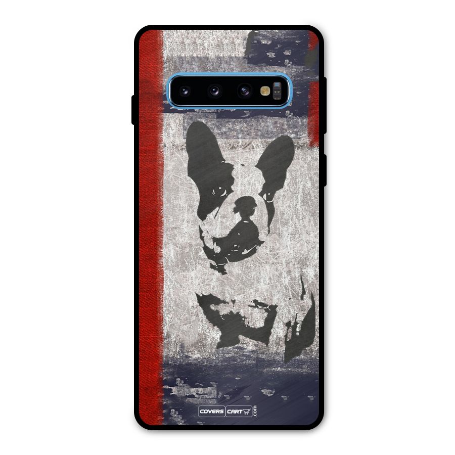 Bull Dog Metal Back Case for Galaxy S10