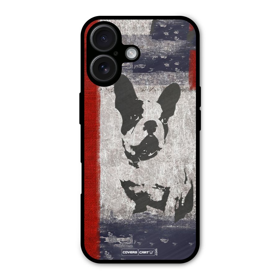 Bull Dog Metal Back Case for iPhone 16