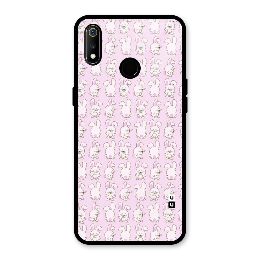 Bunny Cute Glass Back Case for Realme 3i