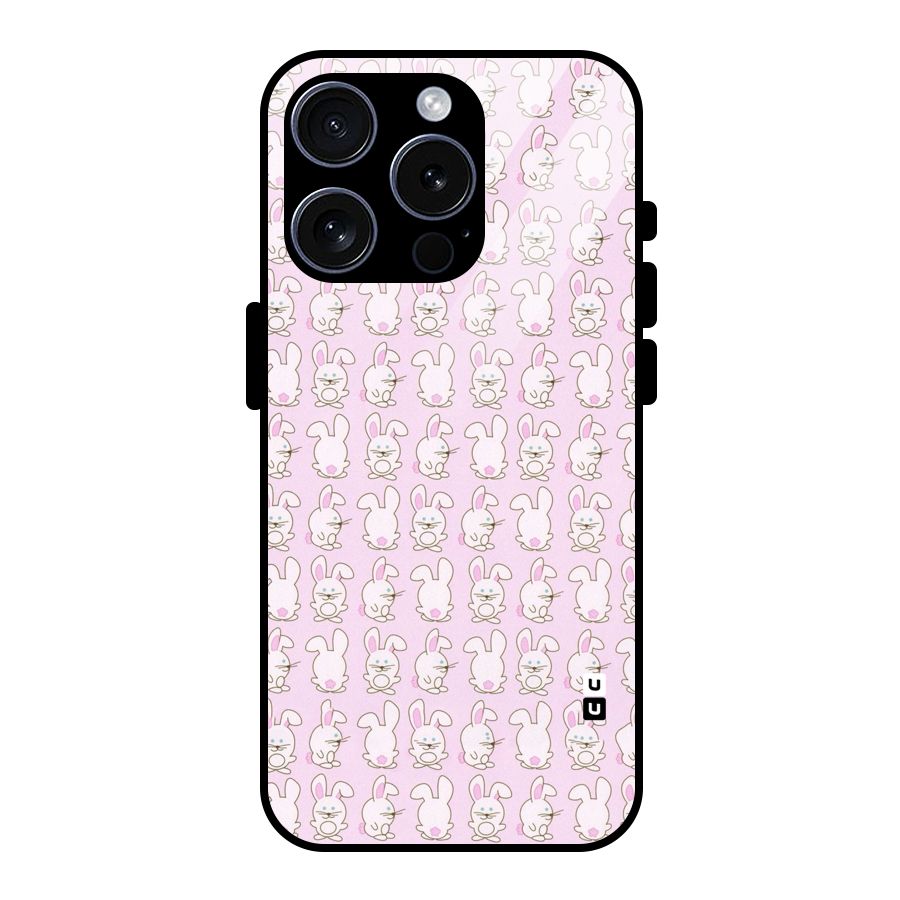 Bunny Cute Glass Back Case for iPhone 15 Pro