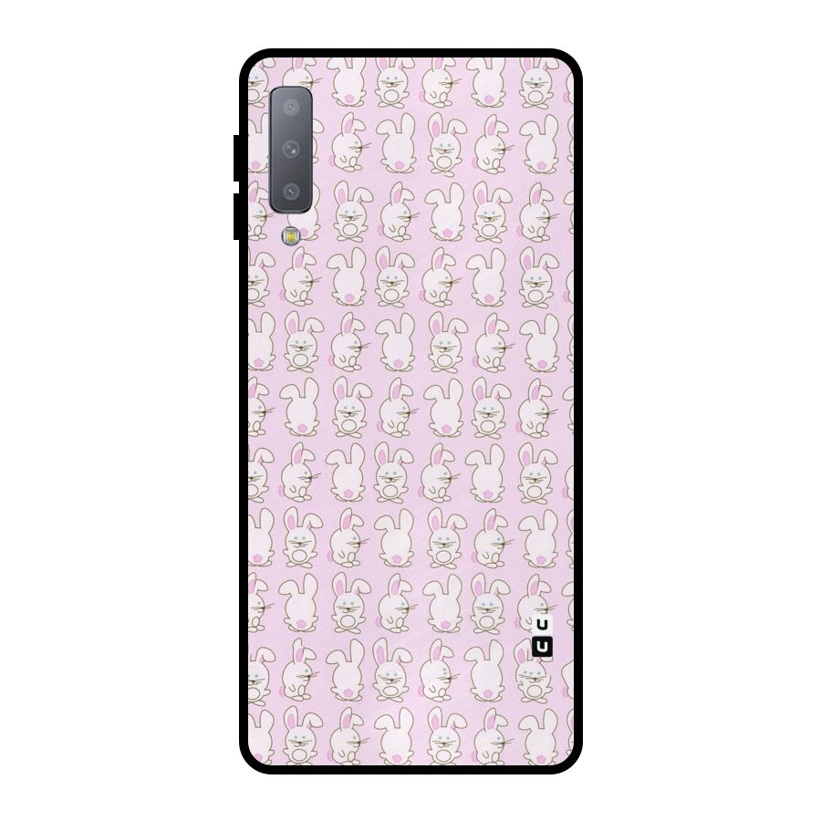 Bunny Cute Metal Back Case for Galaxy A7 (2018)