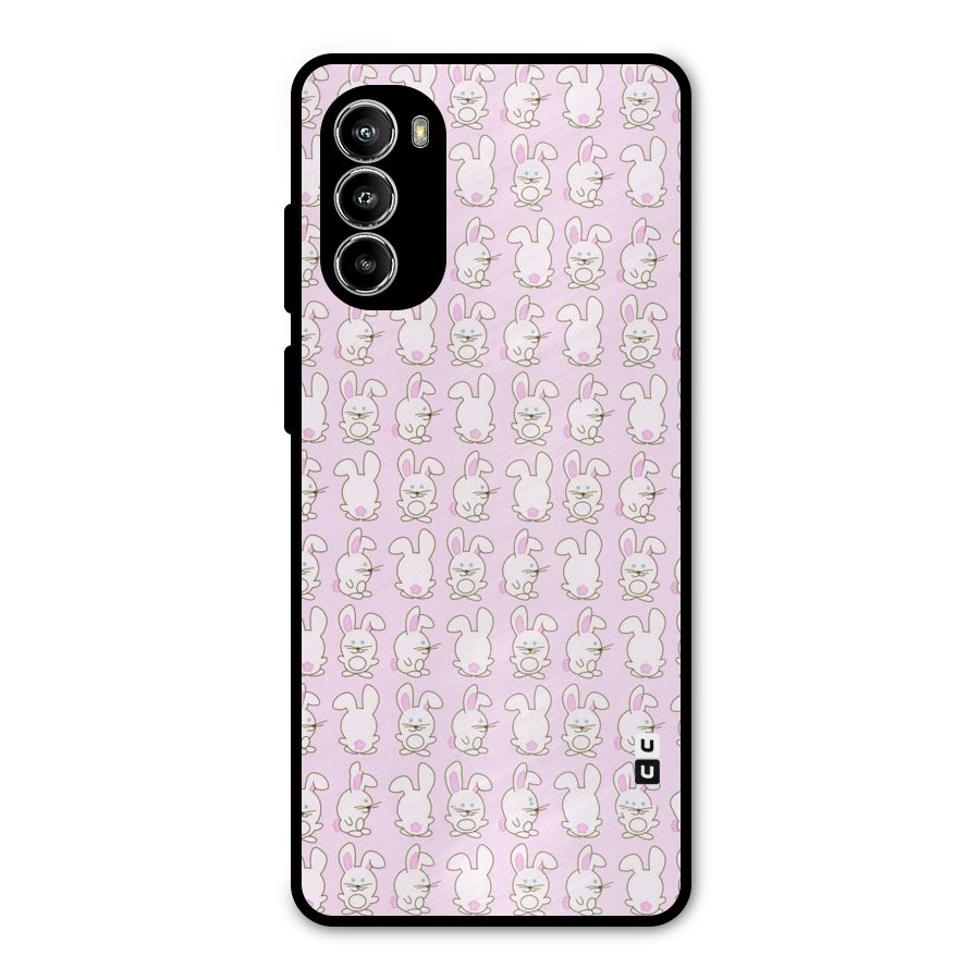 Bunny Cute Metal Back Case for Moto G52