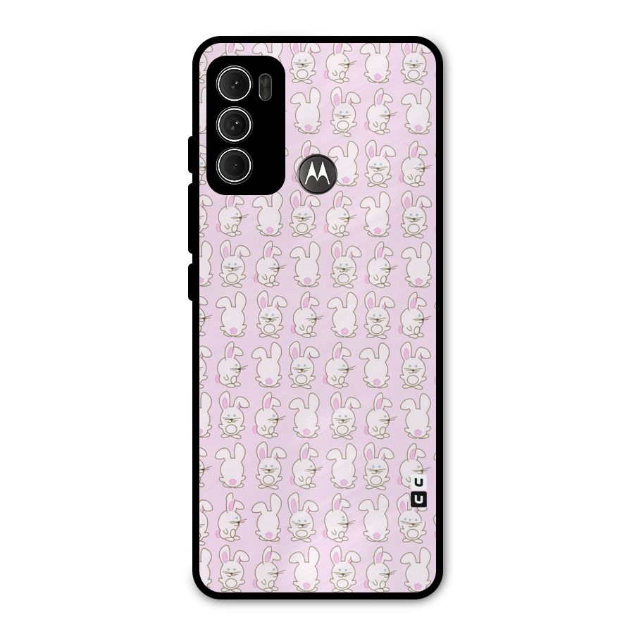 Bunny Cute Metal Back Case for Moto G60