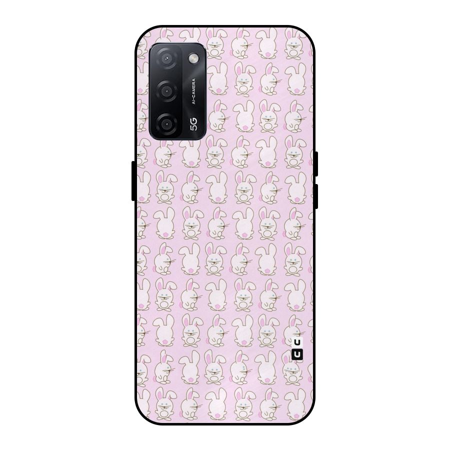 Bunny Cute Metal Back Case for Oppo A53s 5G