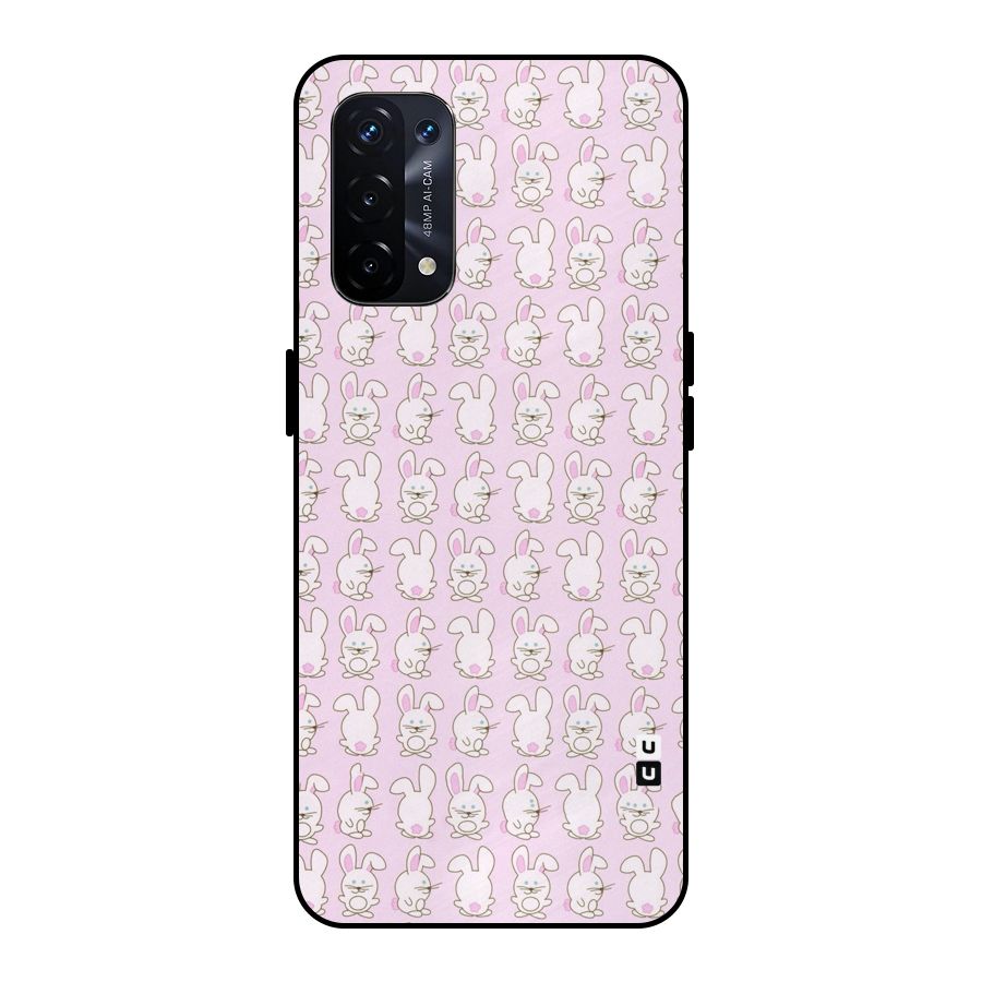 Bunny Cute Metal Back Case for Oppo A74 5G