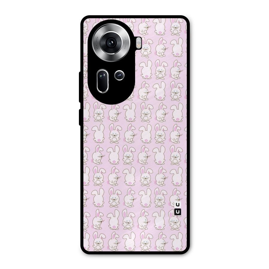 Bunny Cute Metal Back Case for Oppo Reno11 5G