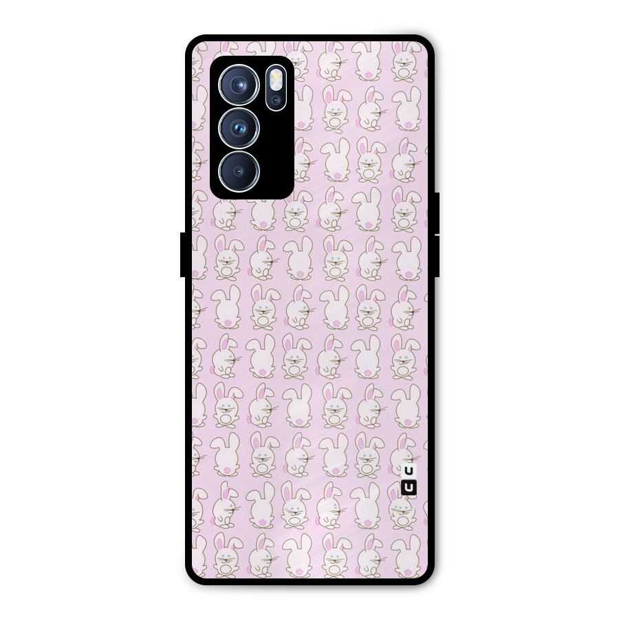 Bunny Cute Metal Back Case for Oppo Reno6 Pro 5G