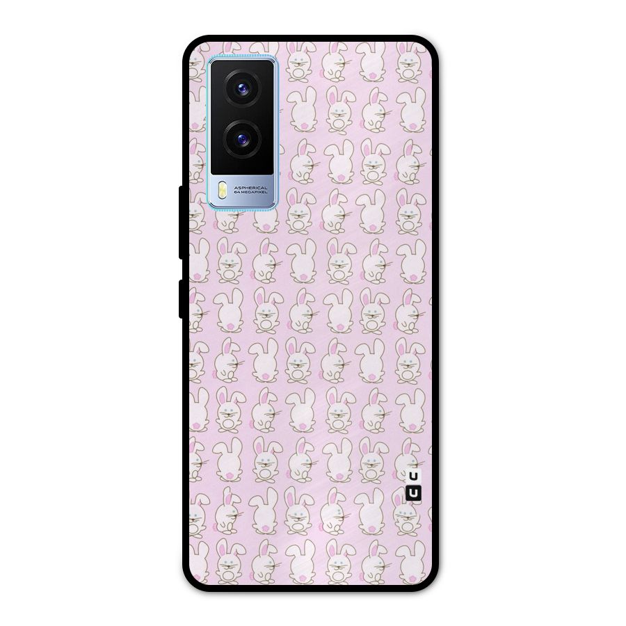 Bunny Cute Metal Back Case for Vivo V21e 5G
