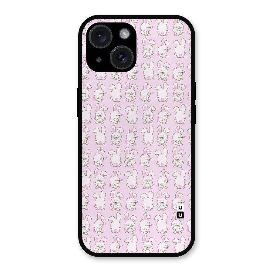 Bunny Cute Metal Back Case for iPhone 15
