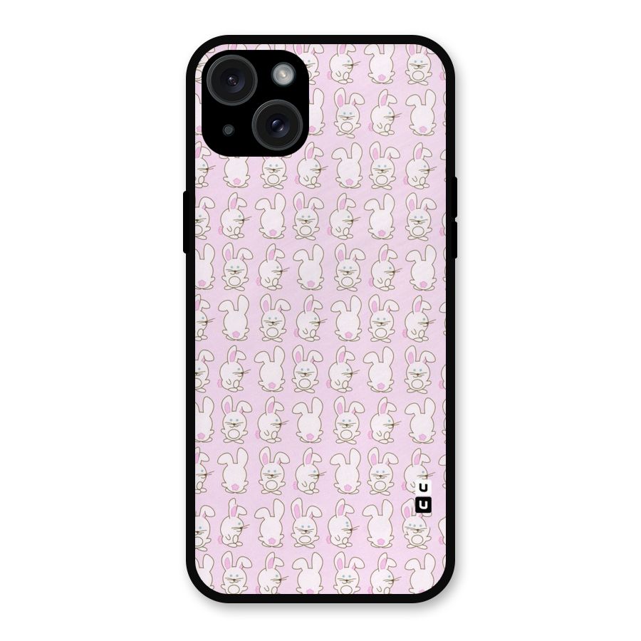 Bunny Cute Metal Back Case for iPhone 15 Plus