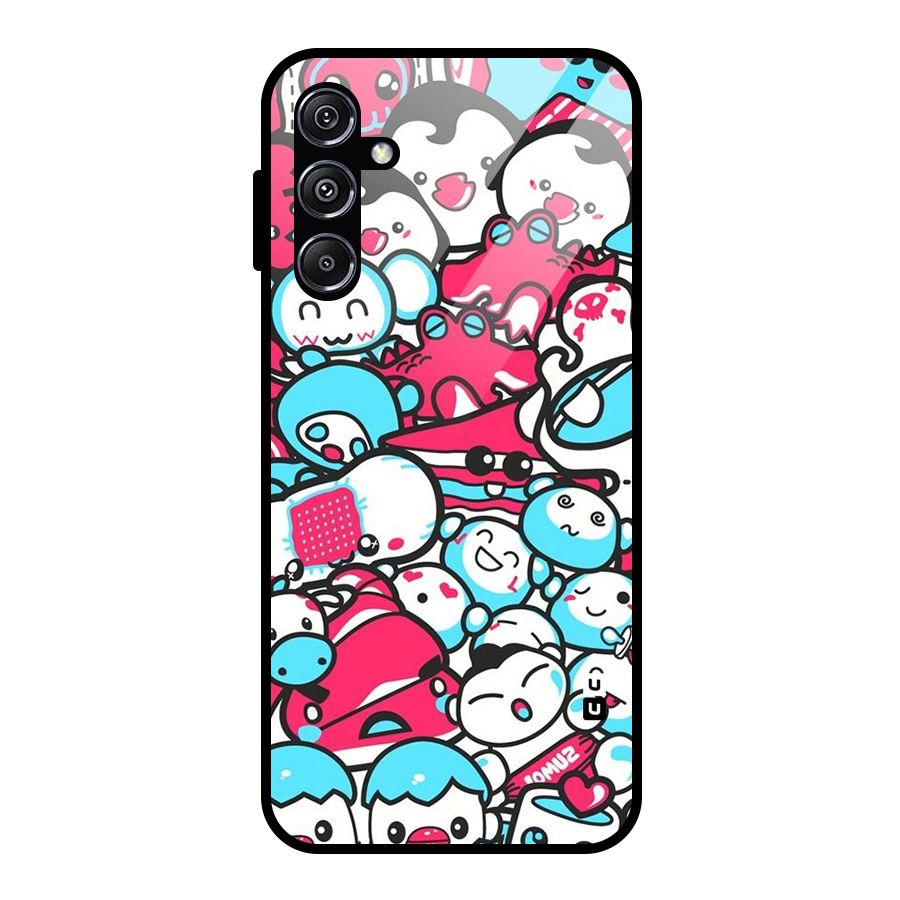 Bunny Quirk Glass Back Case for Galaxy M34 5G