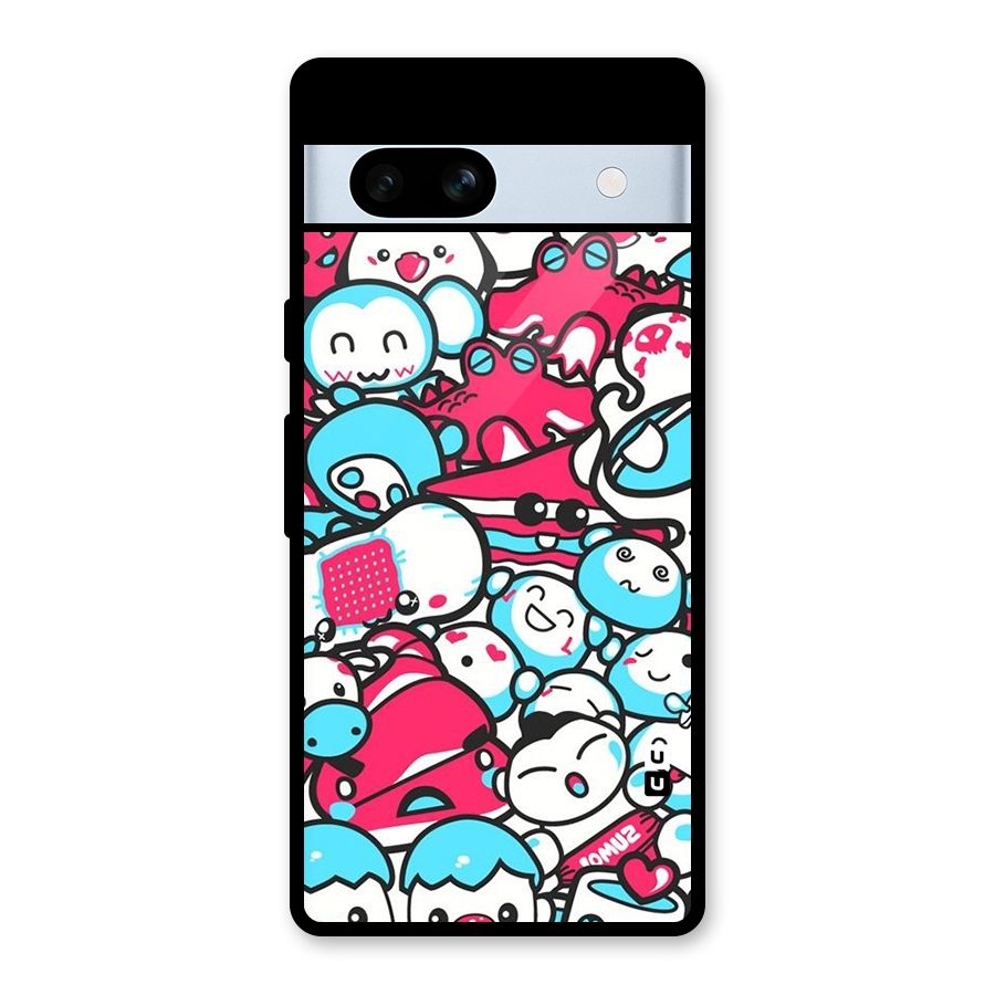 Bunny Quirk Glass Back Case for Google Pixel 7a
