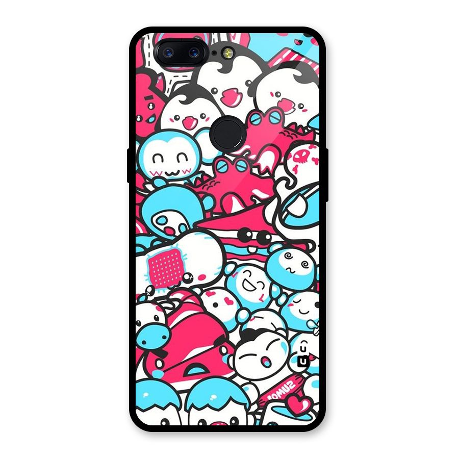 Bunny Quirk Glass Back Case for OnePlus 5T