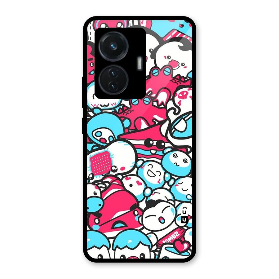 Bunny Quirk Glass Back Case for Vivo T1 44W