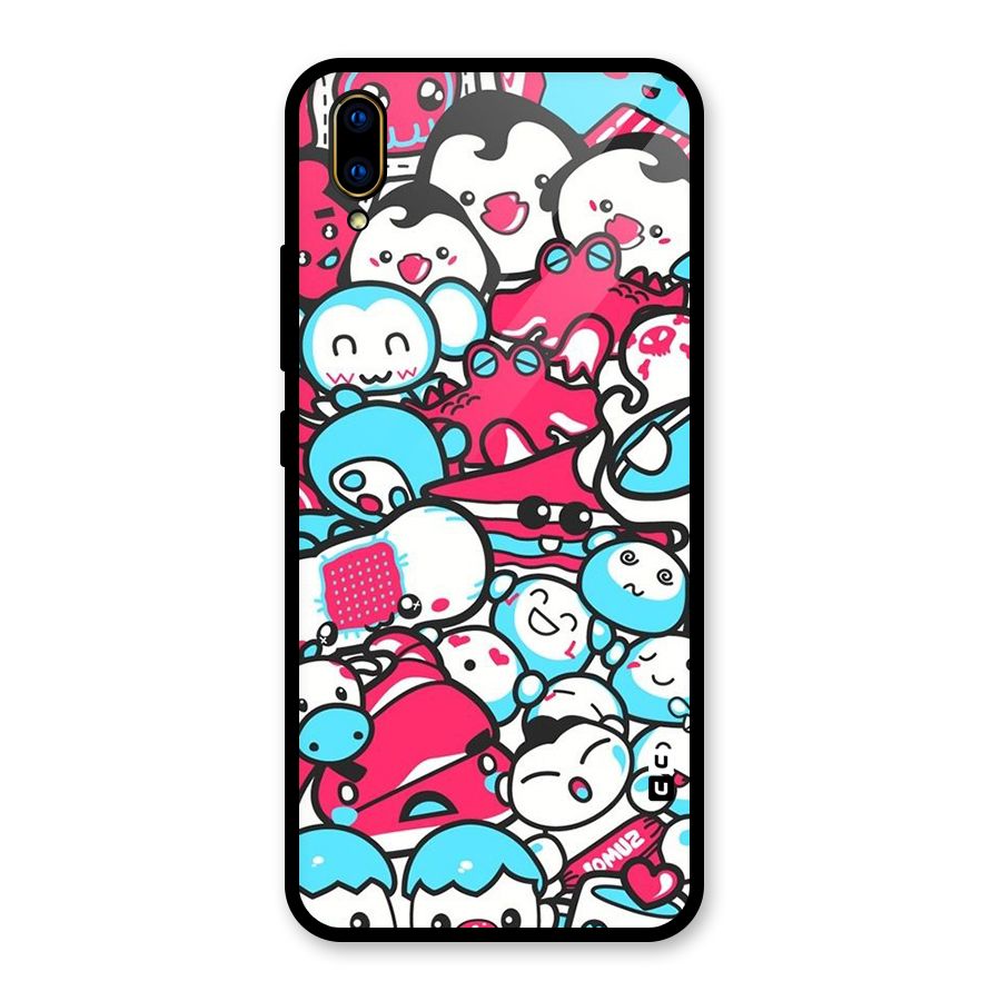 Bunny Quirk Glass Back Case for Vivo V11 Pro