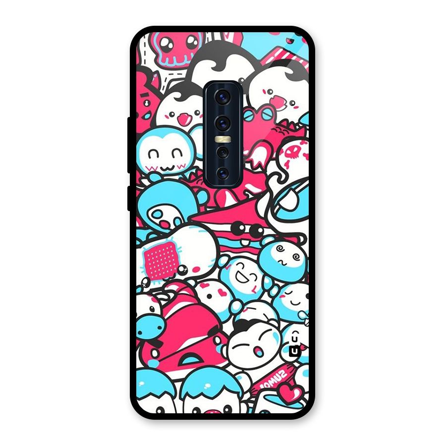 Bunny Quirk Glass Back Case for Vivo V17 Pro