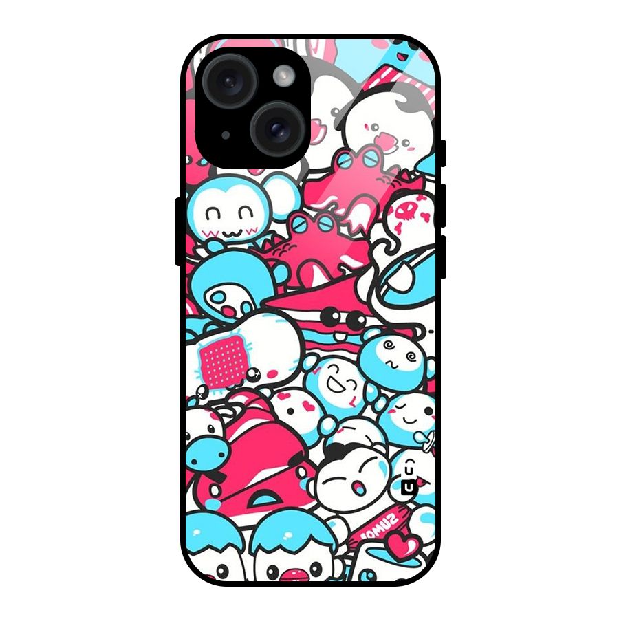 Bunny Quirk Glass Back Case for iPhone 15