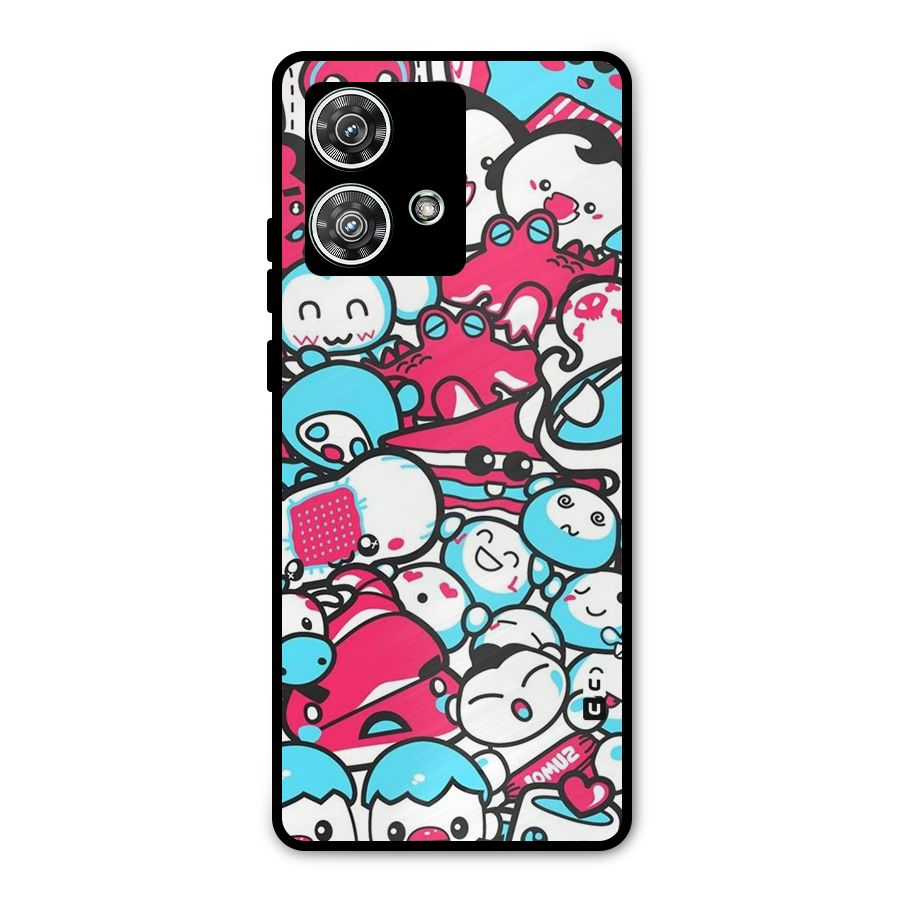 Bunny Quirk Metal Back Case for Motorola Edge 40 Neo