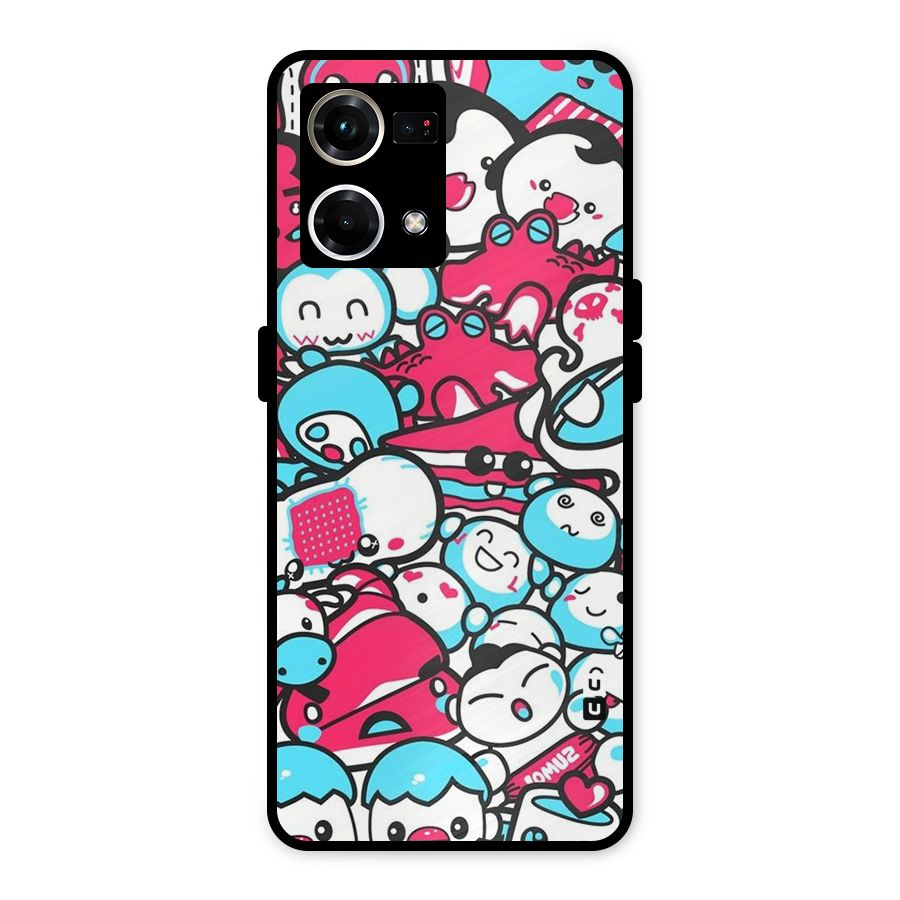 Bunny Quirk Metal Back Case for Oppo F21s Pro 4G