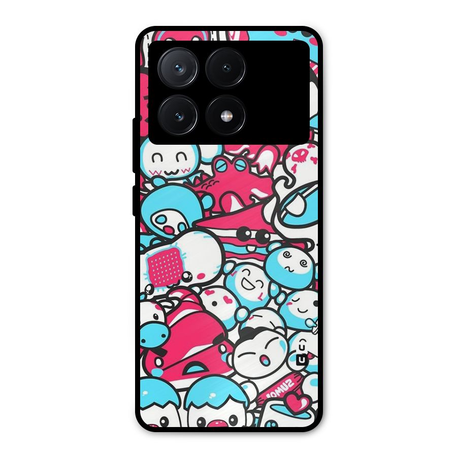 Bunny Quirk Metal Back Case for Poco X6 Pro