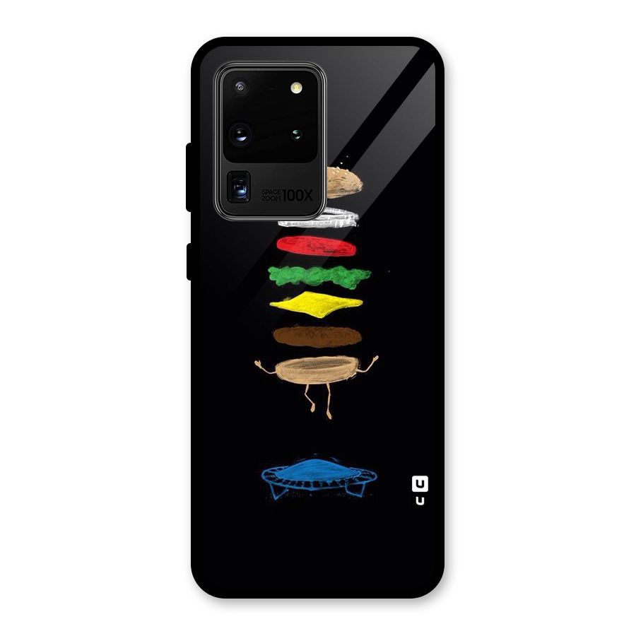Burger Jump Glass Back Case for Galaxy S20 Ultra