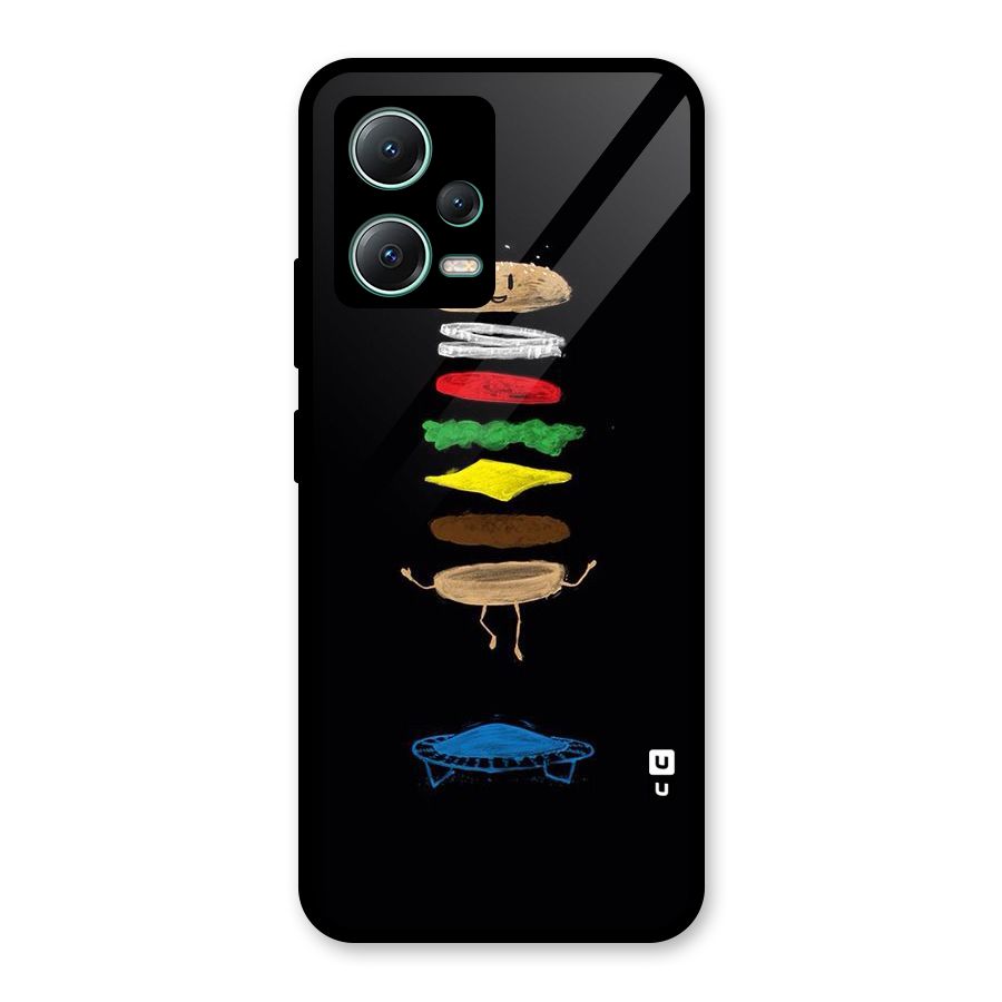 Burger Jump Glass Back Case for Poco X5