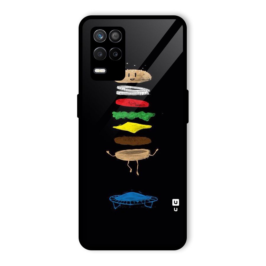 Burger Jump Glass Back Case for Realme 8s 5G