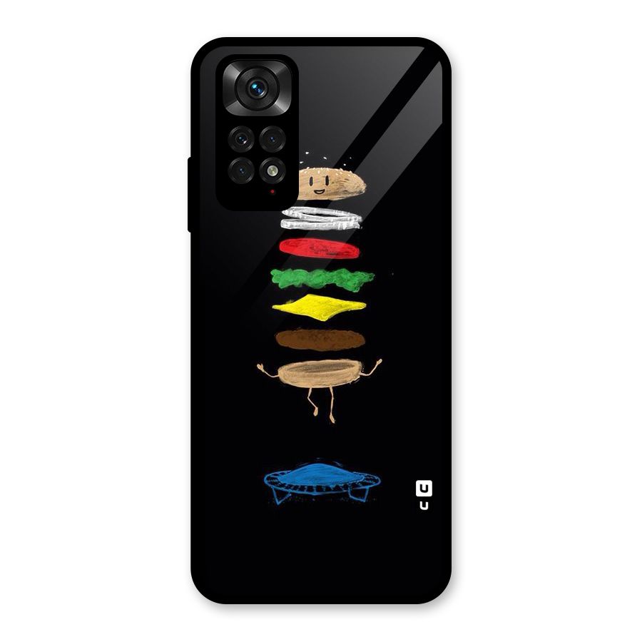 Burger Jump Glass Back Case for Redmi Note 11S